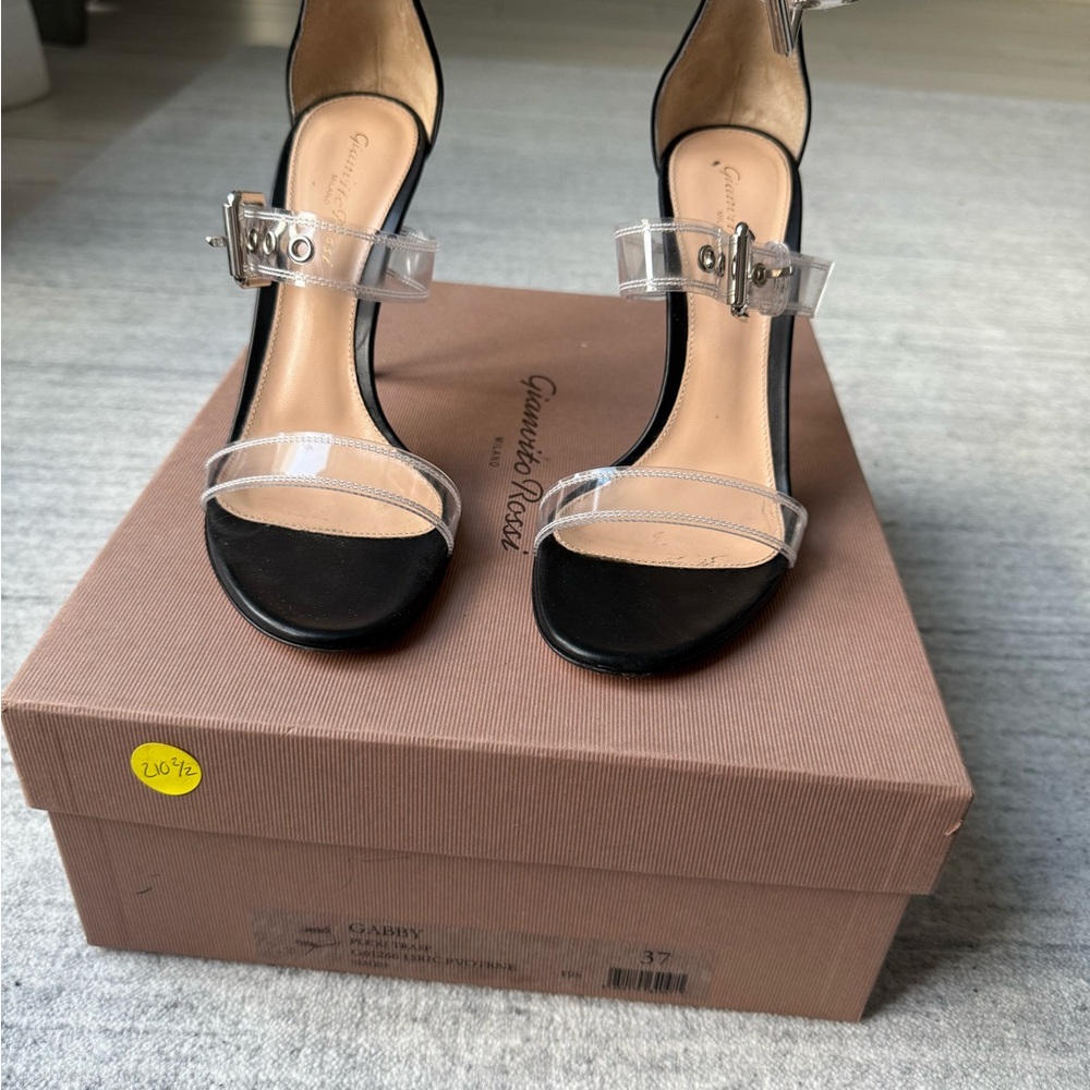 Gianvito Rossi Black and Clear Women's Heels